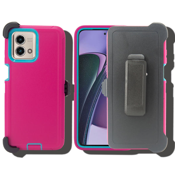 Rugged Shockproof Case for Motorola Moto G Stylus 5G (2024) with Clip