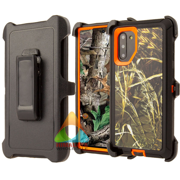 For Samsung Galaxy Note 10 Shockproof Case Camouflage Clip Cover Rugged Heavy
