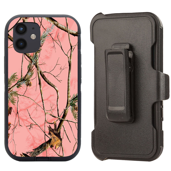 Shockproof Case for Apple iPhone 12 6.1" Pink Camouflage