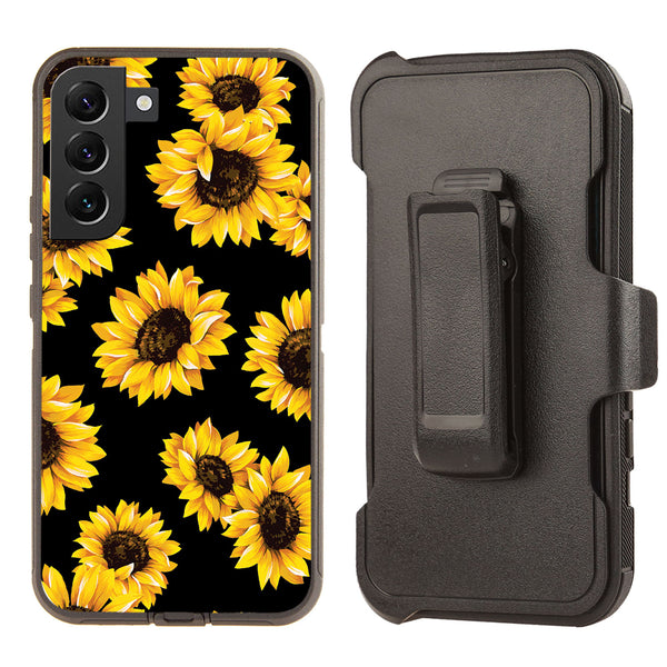 Shockproof Case for Samsung Galaxy S23 Cover Clip Sunflower