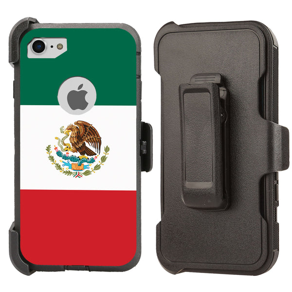 Shockproof Case for Apple iPhone 7 8 Screen Protector Mexico Flag