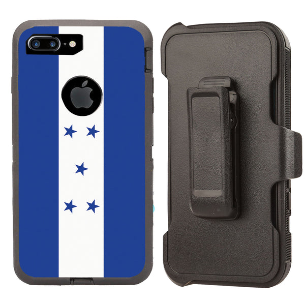 Shockproof Case for Apple iPhone 7+ 8+ Flag El Salvador Cover Clip Rugged Heavy