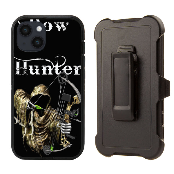 Shockproof Case for Apple iPhone 14 Reaper Bow Hunter Grim Arrow Deer Cover