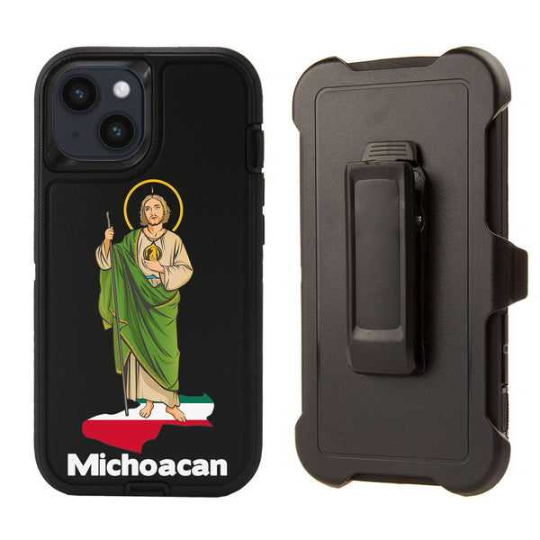 Shockproof Case for Apple iPhone 14 Plus/15 Plus (6.7 inch) Michoacan San Judas St. Jude