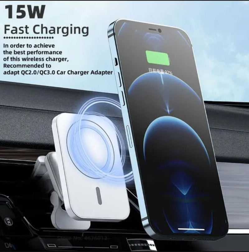 15W MagSafe Wireless Magnetic Phone Holder Car  Air Vent Mount For iPhone 15 14 13 12 Pro Max