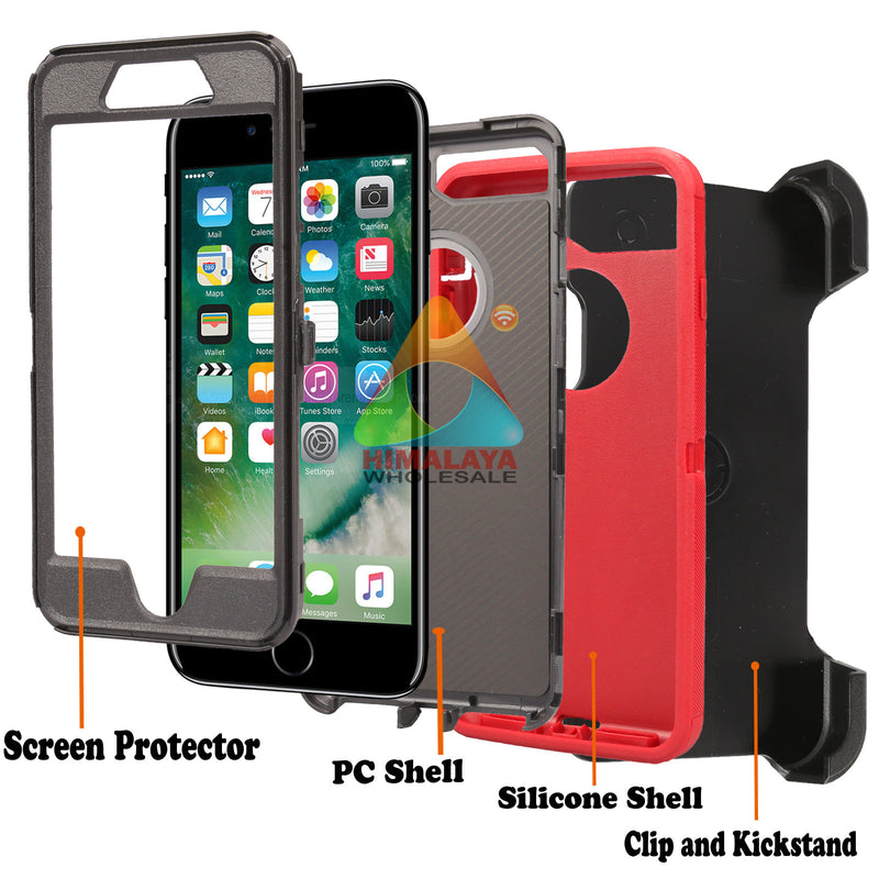 Shockproof Case for Apple iPhone 7 8 Cover Clip Rugged