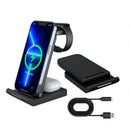 Foldable 3 in 1 Wireless Charger Stand for iWatch AirPods iPhone Induction Fast Charging Dock Station