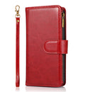 For Apple iPhone 14 Pro Max 6.7" Luxury Wallet Card ID Zipper Money Holder Case Cover - Black