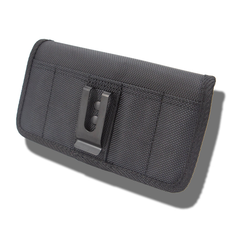 CellStory Canvas Pouch Holster Horizontal Velcro Closure Belt Clip Card Slot 6.2"