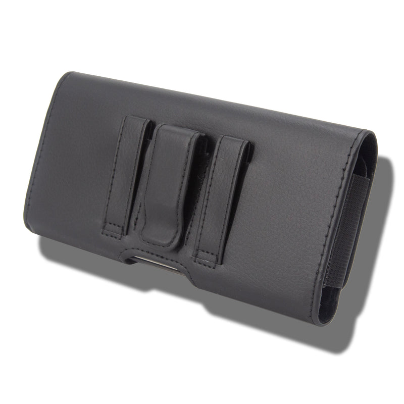 CellStory Leather Pouch Holster Horizontal Magnetic Closure Belt Clip Loop Card Slot 6.2"