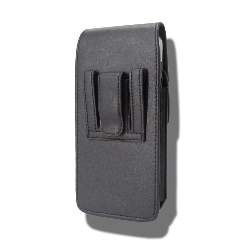 CellStory Leather Pouch Holster Vertical Magnetic Closure Belt Clip Loop Card Slot 5.5"