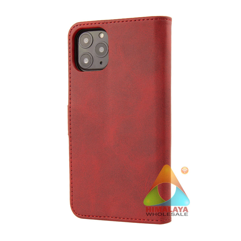 Premium Synthetic Leather Wallet Case for Apple iPhone 15 Pro (6.1") With Credit Card Holder Stand
