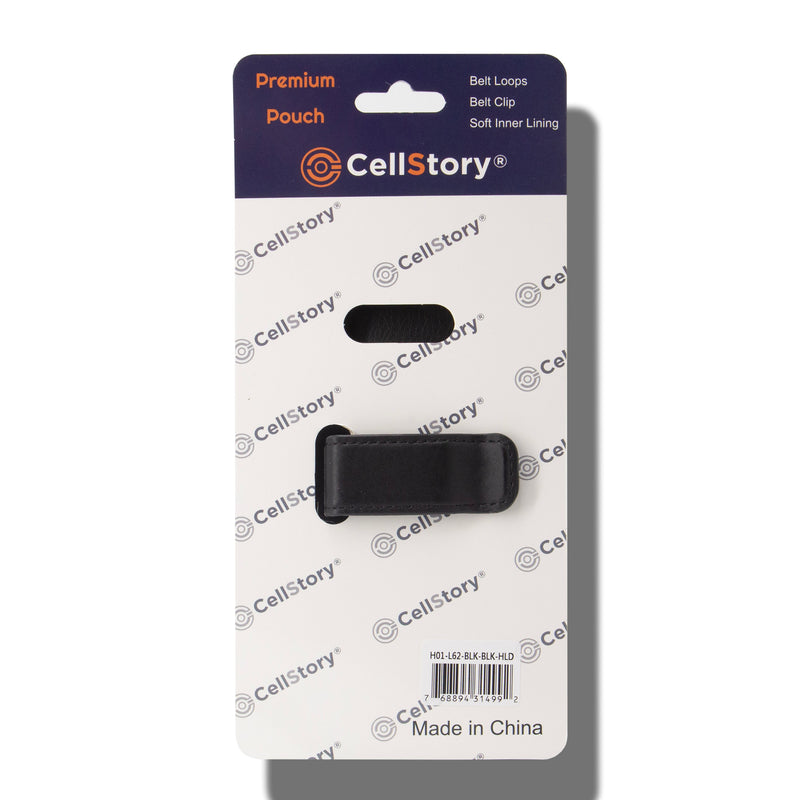 CellStory Leather Pouch Holster Horizontal Magnetic Closure Belt Clip Loop Card Slot 6.2"