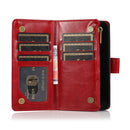 For Apple iPhone 14 Pro Max 6.7" Luxury Wallet Card ID Zipper Money Holder Case Cover - Black