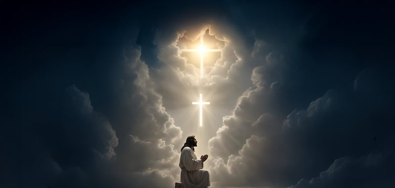 Thick Aluminum License Plate "Pray, Cross"