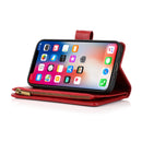 For Apple iPhone 14 Pro Max 6.7" Luxury Wallet Card ID Zipper Money Holder Case Cover - Black