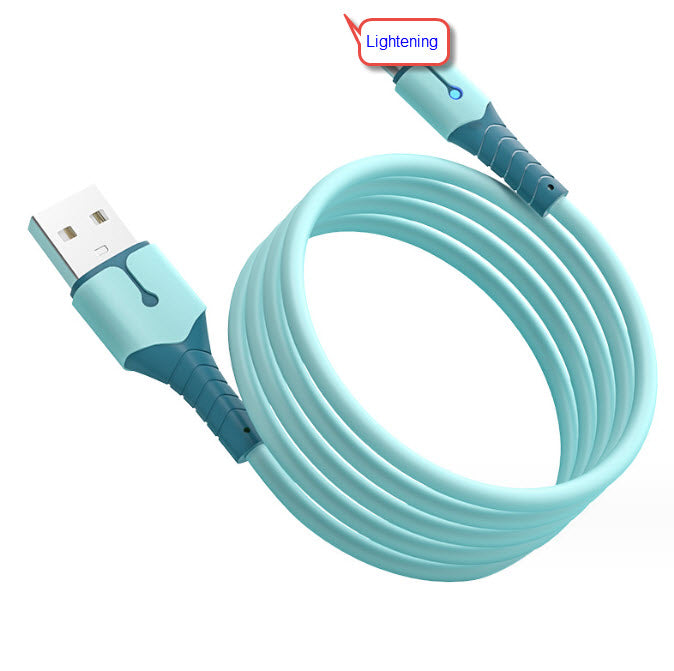 3ft Liquid Silicone Lightening Cable Data Sync Charger Cord for iPhone IOS