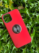 For Apple iPhone 15 Armor Magnetic Case Hybrid Metal Ring Holder Stand