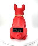 Portable Bluetooth Bulldog Speakers With Microphone Red