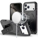 For iPhone 17 Pro Max Sturdy Bracket Kickstand Magnetic Hybrid - Black