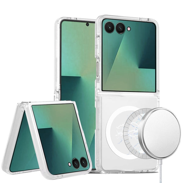 Clear Hard Acrylic Magnetic Case Cover for Samsung Flip 7