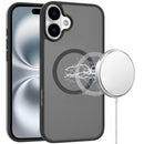 For iPhone 17 Magnetic Matte Feel Hybrid Case - Black