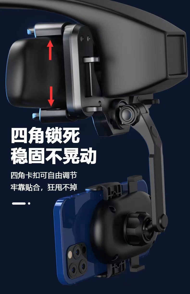 Universal Rearview Mirror Phone Holder Mounts Multi Function