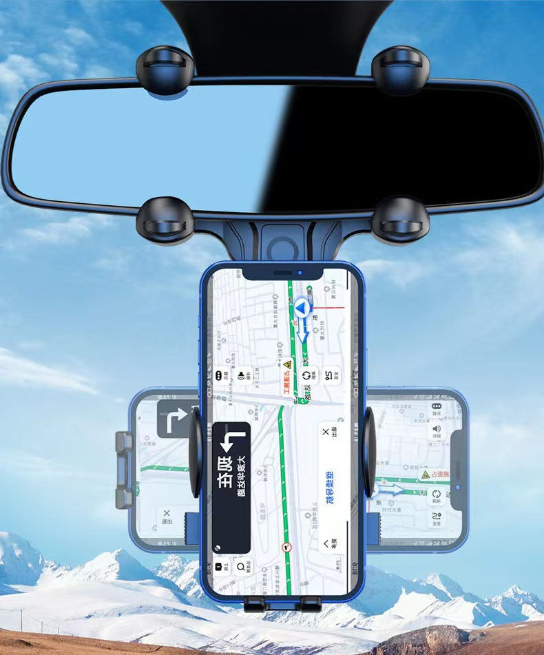 Universal Rearview Mirror Phone Holder Mounts Multi Function
