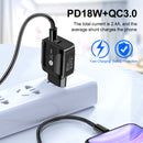 18W PD + QC 3.0 USB-C Fast AC Home Wall Charger Power adapters Plugs