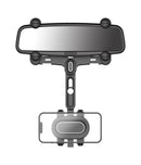 Universal Twist Adjustable Rearview Mirror Phone Holder Mounts Multi Function
