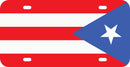 Thick Aluminum License Plate for Front of Car Truck Flag of Puerto Rico