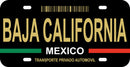 Thick Aluminum License Plate for Front of Car Truck Baja California