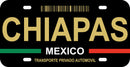 Thick Aluminum License Plate for Chiapas (black)