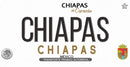 Thick Aluminum License Plate for Chiapas (White)
