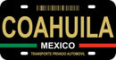 Thick Aluminum License Plate for Coahuila (Black)