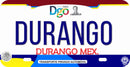Thick Aluminum License Plate for Durango (White)