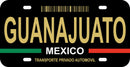 Thick Aluminum License Plate for Guanajuato (BLK)