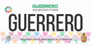 Thick Aluminum License Plate for Guerrero (WHT)