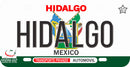 Thick Aluminum License Plate for Hidalgo (White)