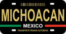 Thick Aluminum License Plate for Michoacan (Black)