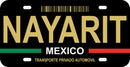 Thick Aluminum License Plate for Nayarit (Black)
