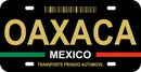 Thick Aluminum License Plate for Oaxaca (Black)