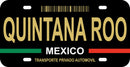 Thick Aluminum License Plate for Quintana Roo (Black)