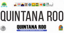Thick Aluminum License Plate for Quintana Roo (White)