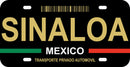 Thick Aluminum License Plate for Sinaloa (Black)