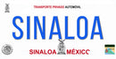 Thick Aluminum License Plate for Sinaloa (White)