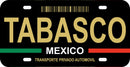 Thick Aluminum License Plate for Tabasco (Black)