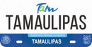 Thick Aluminum License Plate for Tamaulipas (White)
