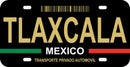 Thick Aluminum License Plate for Tlaxcala (Black)