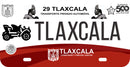 Thick Aluminum License Plate for Tlaxcala (White)